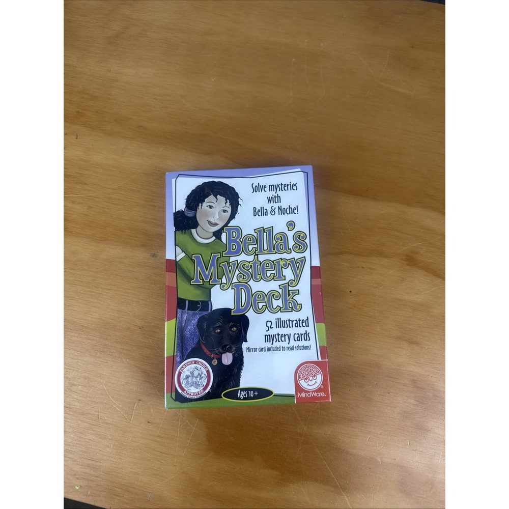 Bella's Mystery Deck 52 Illustrated Cards Solve Mysteries Noche Dog MindWare NEW
